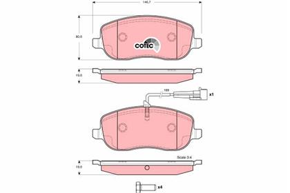 Bremsbelagsatz COTEC vorne Fiat