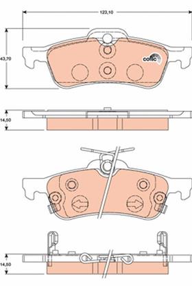Bremsbelagsatz COTEC hinten