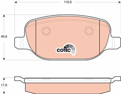 Bremsbelagsatz COTEC hinten