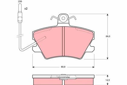 Bremsbelagsatz vorne