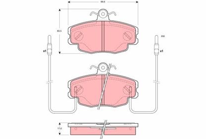 Bremsbelagsatz vorne