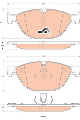 Bremsbelagsatz COTEC vorne BMW
