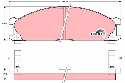 Bremsbelagsatz COTEC vorne