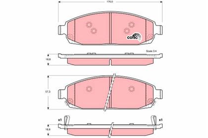 Bremsbelagsatz COTEC vorne Jeep