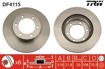 Bremsscheibe 21.8x319