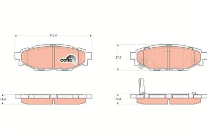 Bremsbelagsatz COTEC hinten