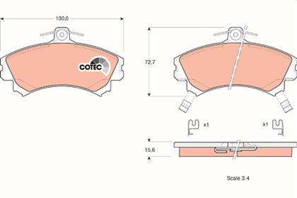 Bremsbelagsatz COTEC vorne Volvo
