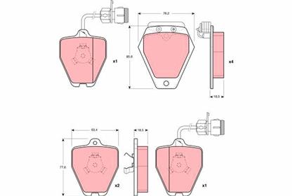 Bremsbelagsatz vorne Audi