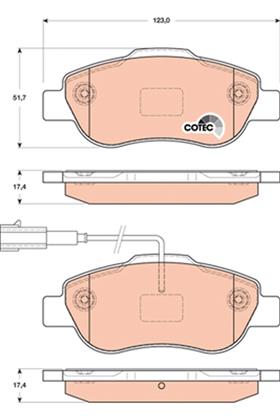 Bremsbelagsatz COTEC vorne