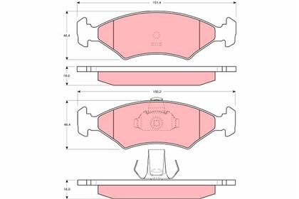 Bremsbelagsatz vorne