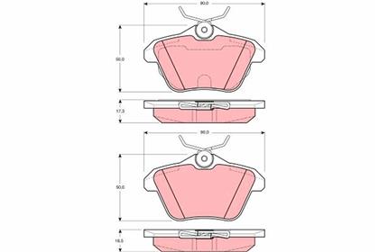 Bremsbelagsatz hinten Lancia