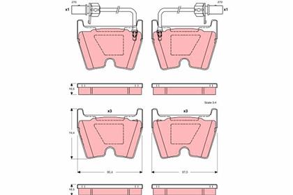 Bremsbelagsatz vorne