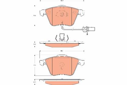 Bremsbelagsatz vorne Audi
