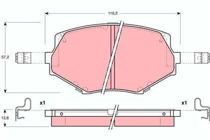 Bremsbelagsatz vorne Mazda