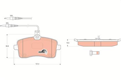 Bremsbelagsatz COTEC vorne Peugeot