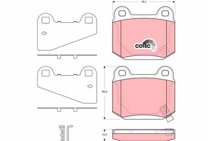 Bremsbelagsatz COTEC hinten
