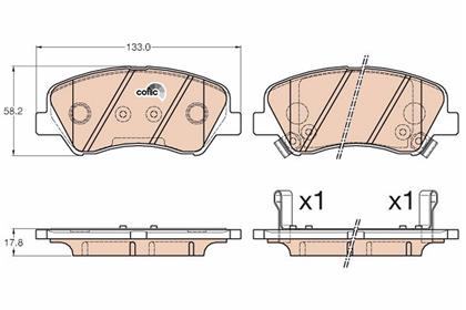 Bremsbelagsatz COTEC vorne