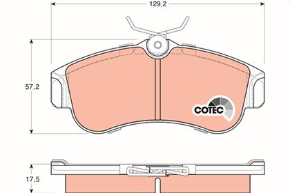 Bremsbelagsatz COTEC vorne