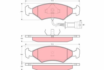 Bremsbelagsatz vorne Ford
