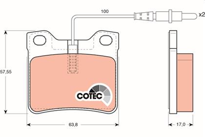 Bremsbelagsatz COTEC hinten Mercedes