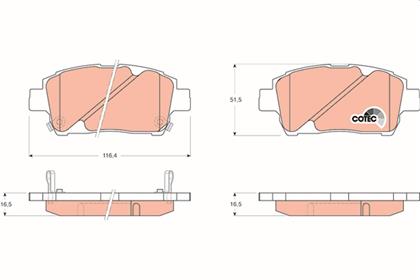 Bremsbelagsatz COTEC vorne Toyota