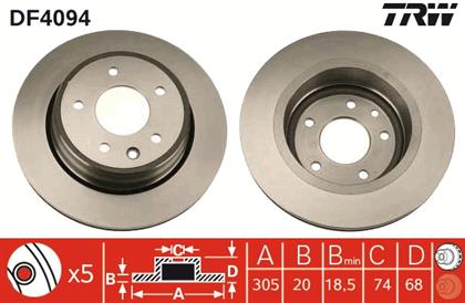 Bremsscheibe belüftet hinten