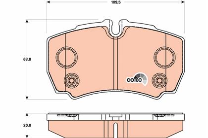 Bremsbelagsatz COTEC hinten Ford