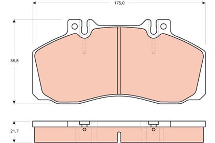 Bremsbelagsatz hinten Mercedes
