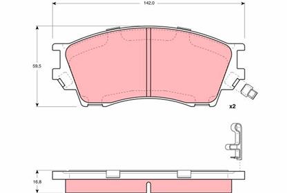 Bremsbelagsatz vorne Mazda