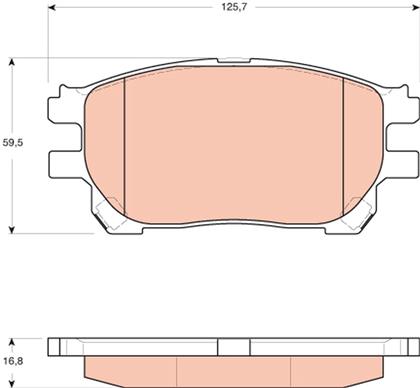 Bremsbelagsatz vorne Toyota