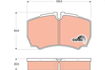 Bremsbelagsatz COTEC hinten Iveco