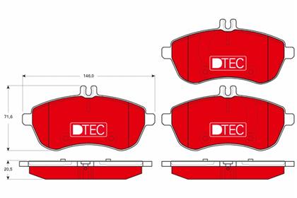 Bremsbelagsatz vorne Mercedes