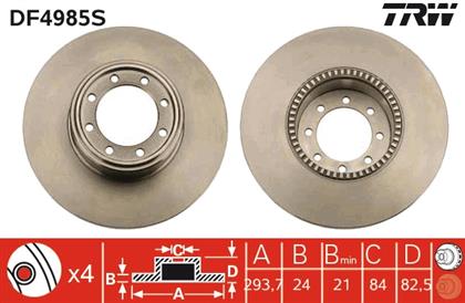 Bremsscheibe belüftet hinten Iveco