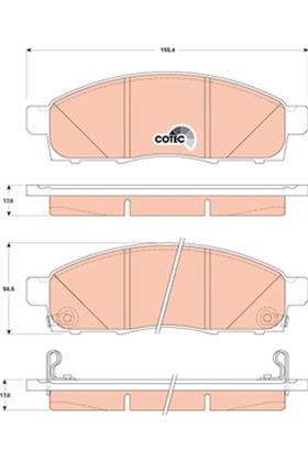 Bremsbelagsatz COTEC vorne Nissan