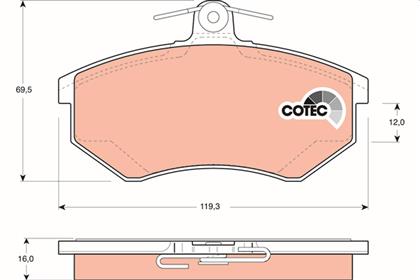 Bremsbelagsatz COTEC vorne