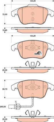 Bremsbelagsatz COTEC vorne Audi