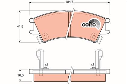Bremsbelagsatz COTEC vorne Hyundai