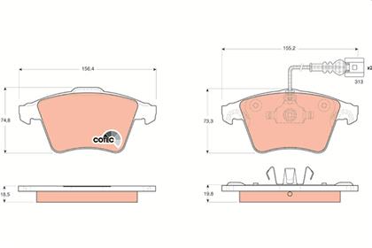 Bremsbelagsatz COTEC vorne VW