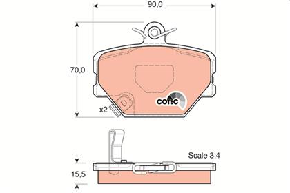 Bremsbelagsatz COTEC vorne Smart