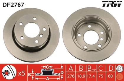 Bremsscheibe belüftet hinten BMW
