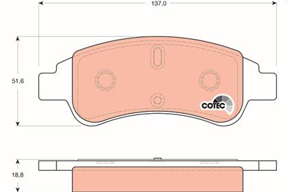 Bremsbelagsatz COTEC vorne