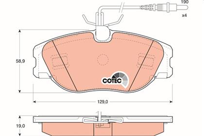 Bremsbelagsatz COTEC vorne