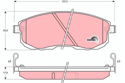 Bremsbelagsatz COTEC vorne