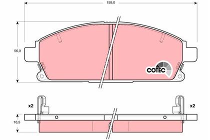 Bremsbelagsatz COTEC vorne