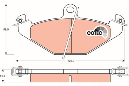 Bremsbelagsatz COTEC hinten