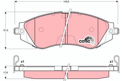 Bremsbelagsatz COTEC vorne