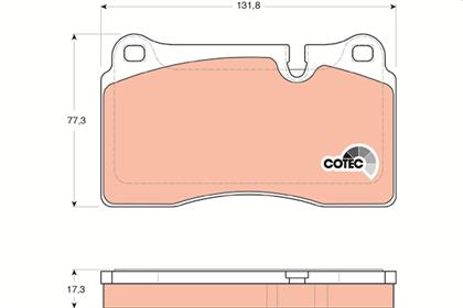 Bremsbelagsatz COTEC vorne Land Rover