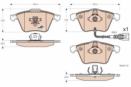 Bremsbelagsatz COTEC vorne