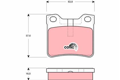 Bremsbelagsatz COTEC hinten Peugeot