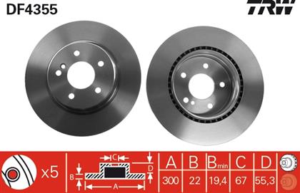Bremsscheibe belüftet hinten Mercedes